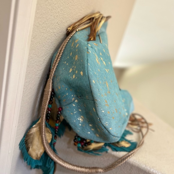 Handmade Cowhide Western Bohemian  Rodeo Yellowstone‎ Lrge Crossbody bag Unisex